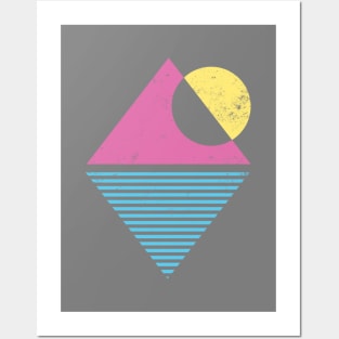 90s Mountain Sunset Posters and Art